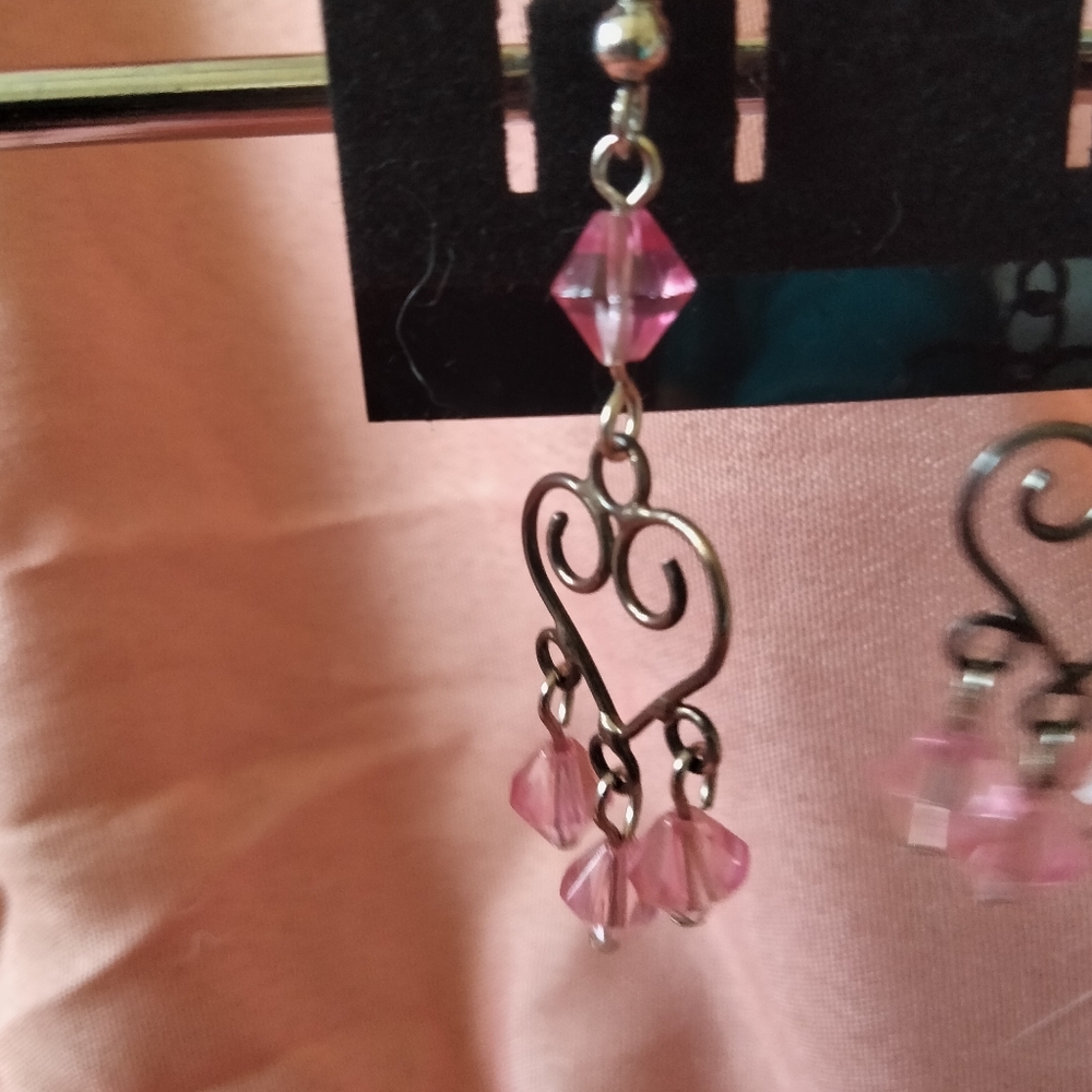 Hand Made Heart with glass beads.